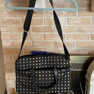 Kate Spade Saturday Gold/Blk Polka Dot Laptop Case